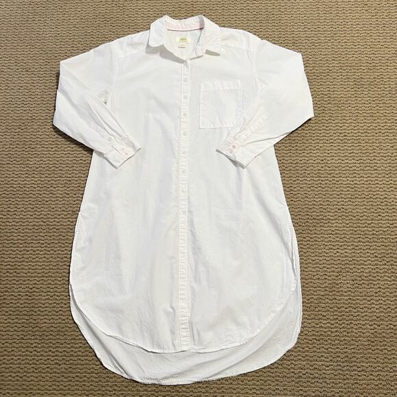 Maeve‎ X Anthropologie Women's White Button Long Sleeve Shirt Dress Size Small - Picture 4 of 12